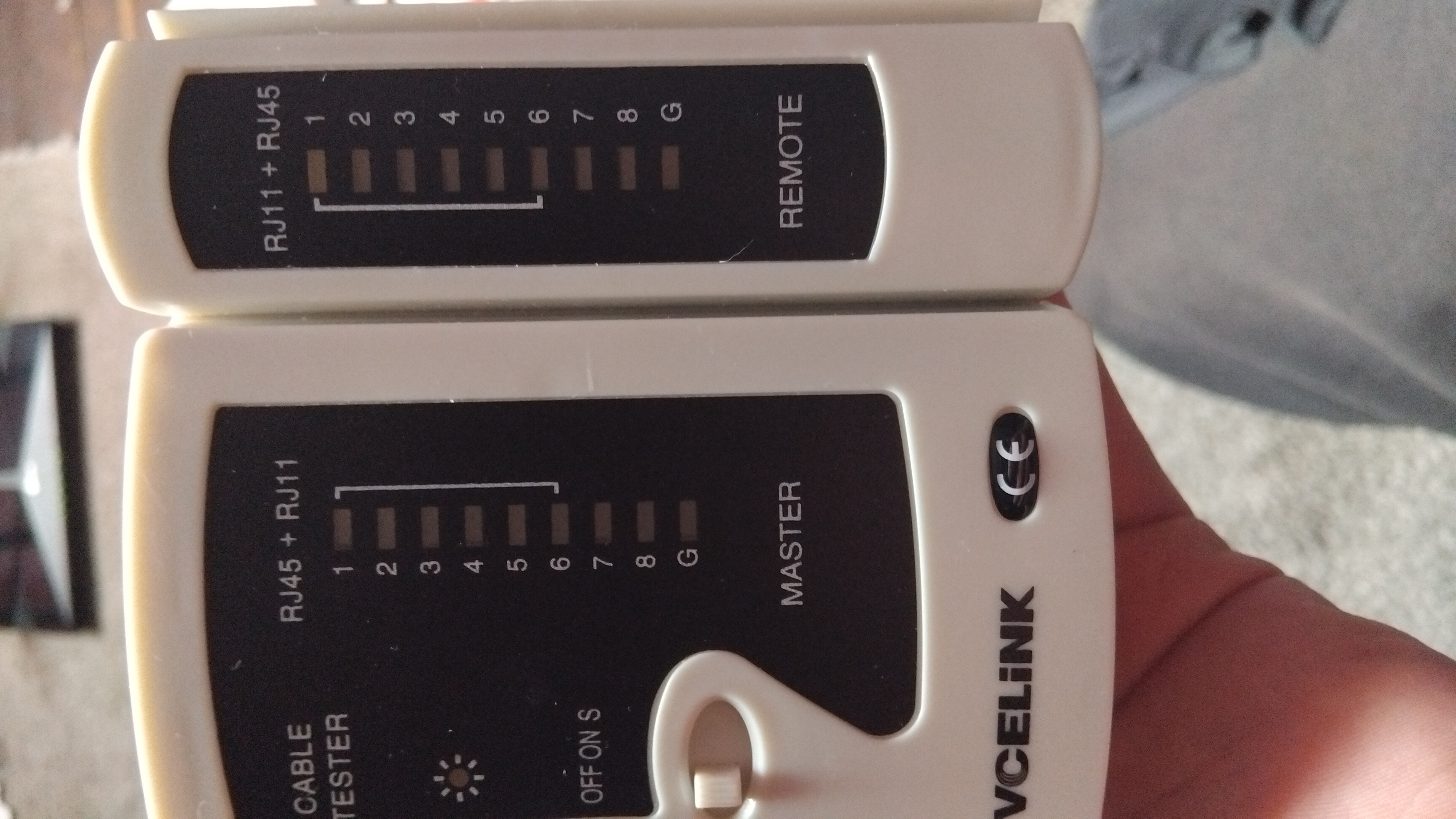 RJ11 and RJ 45 Cable tester